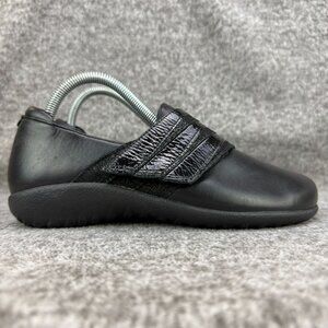 ✅Naot Rapoka Shoes Womens EU38 US7/7.5  Black Leather Monk Strap Comfort Loafer